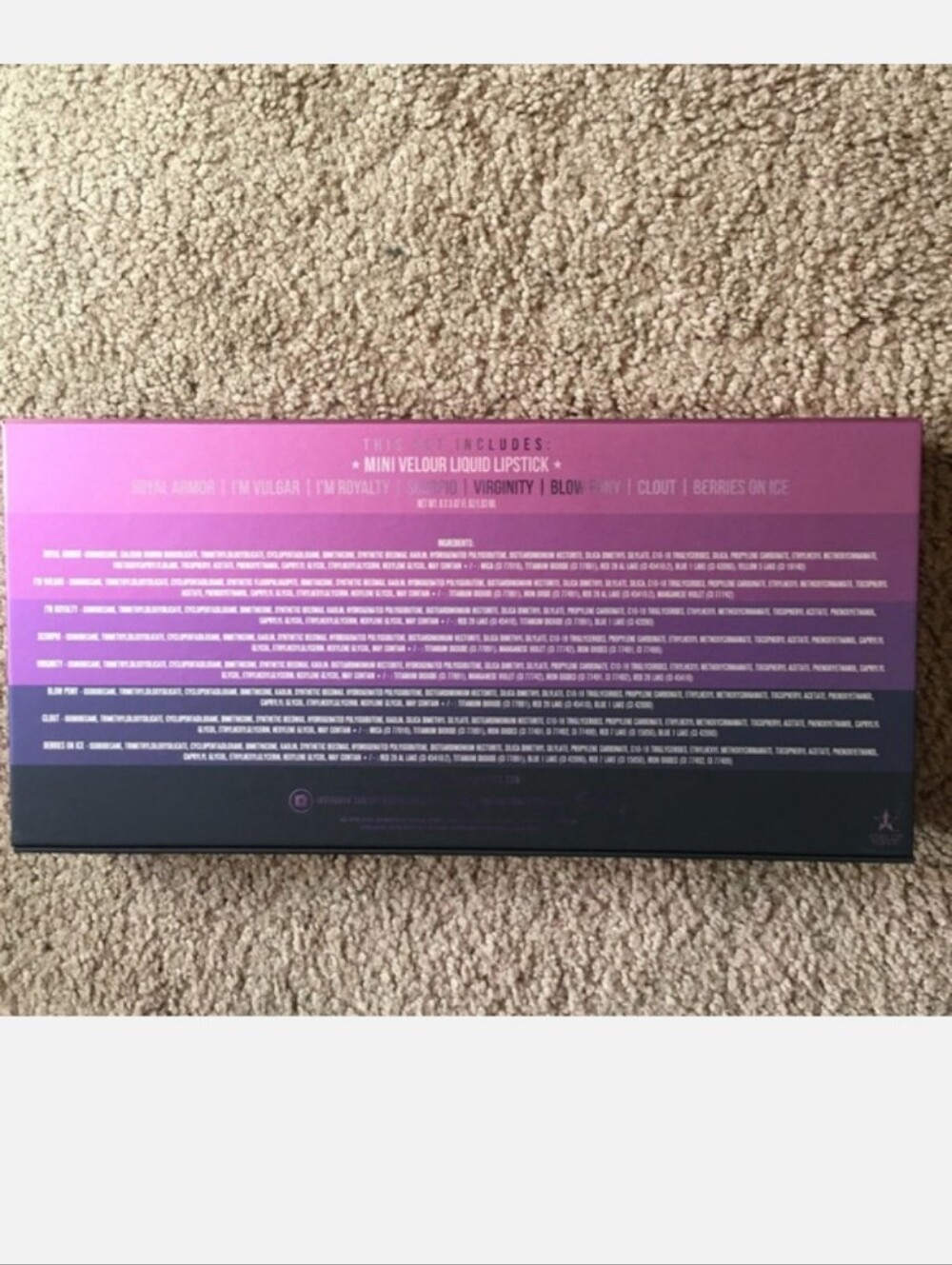 Jeffree Star Cosmetics Blood Lust Queen B**ch Mini Velour Liquid Lipstick Set - Picture 7 of 8
